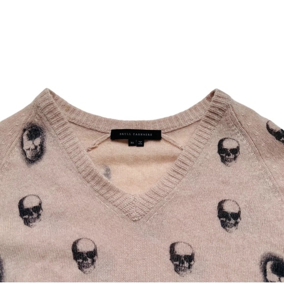 Skull Cashme Riley 100% Cashmere Jumper Sweater Dusty Pink Women’s Sz XS - Picture 6 of 8